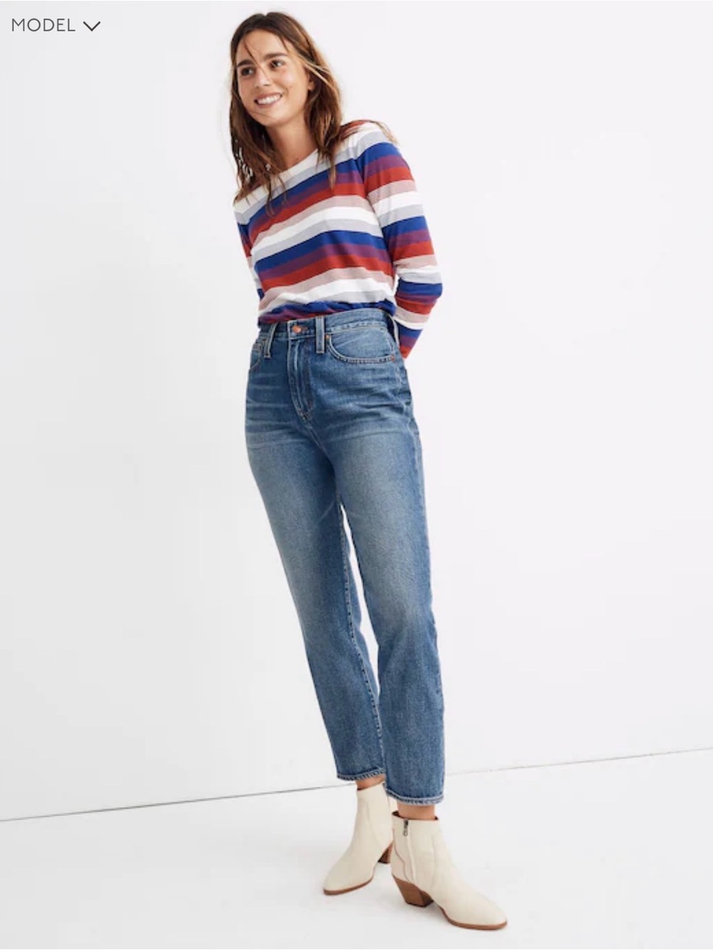 Madewell The Momjean in Downey Wash Jeans Size 28
